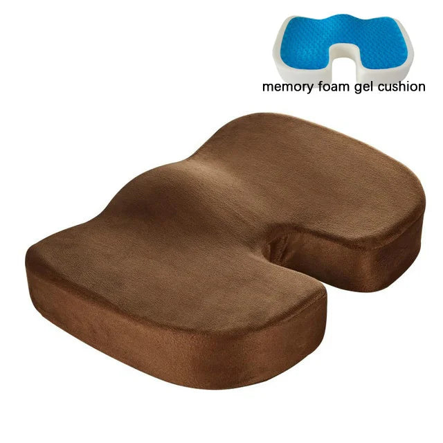 Office Chair Cushion Seat Pad Memory Foam Car Seat Cushion Orthopedic Hemorrhoid Pillow Gel Seat Cushions for Chairs