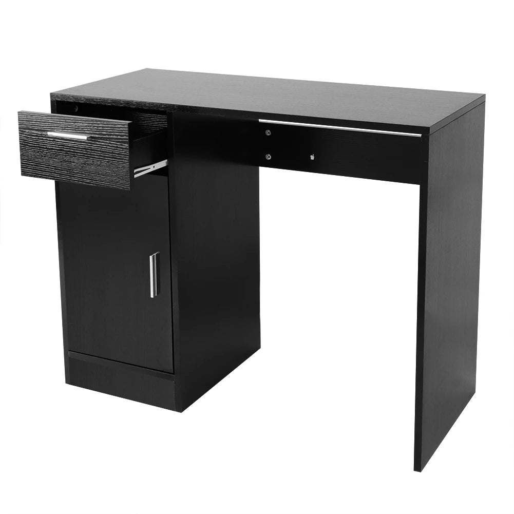(Clearance Deal) Black Office Desk Compact Computer Desk Workstation 90*40*75cm Dorm Room Home Office Furniture