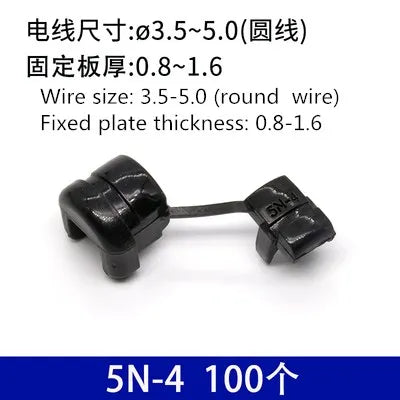100pcs Plastic Strain Relief Bushing Cable Holder 6N-4 Power Cord Buckle Clamp Wire Grommet Protective Cover Wiring