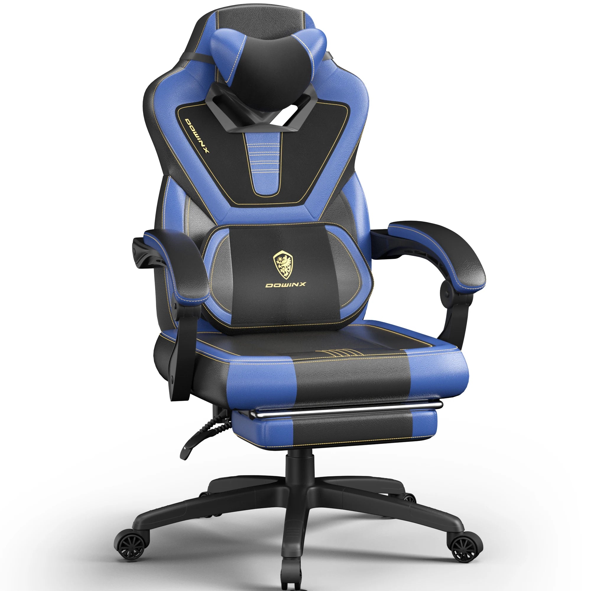 Dowinx Fabric Gaming Chair with Footrest Big and Tall Gaming Chair for Heavy People Computer/PC Gamer Chair for Adult