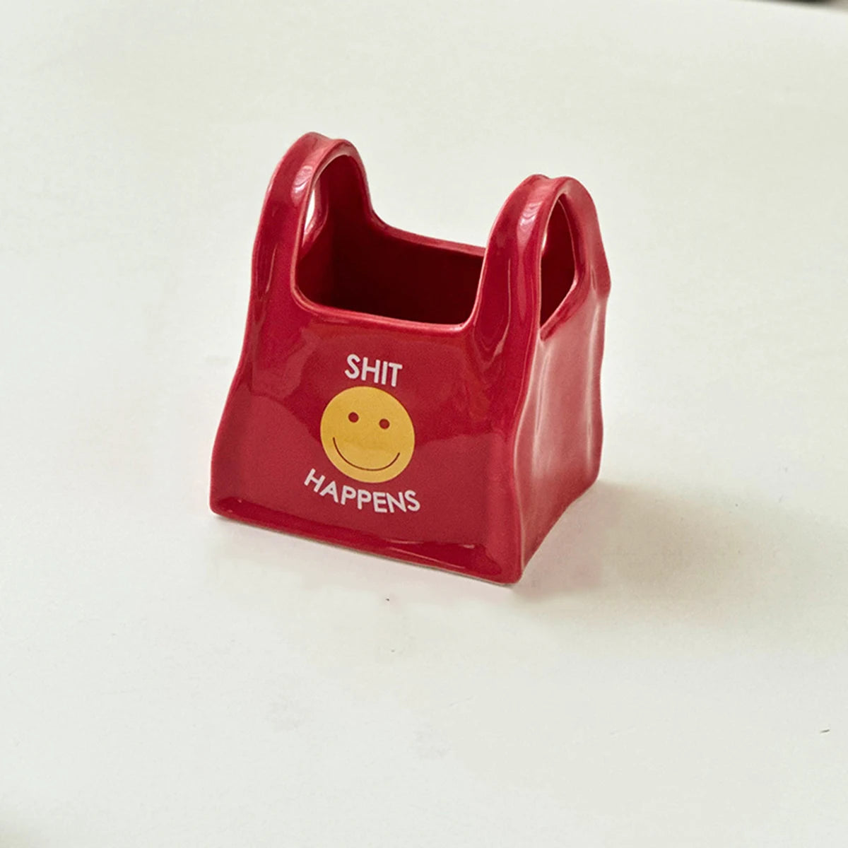 Creative Ceramic Pen Holder Organizer Desktop Storage Pot for Stationery Makeup Brushes Remote Control Cute Decorative