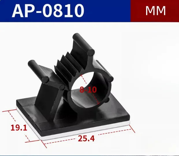 5PCS Adjustable Cable Organizer Clips Self-Adhesive Wire Management Holder Car PC TV Charging Wire Winder Desktop Line