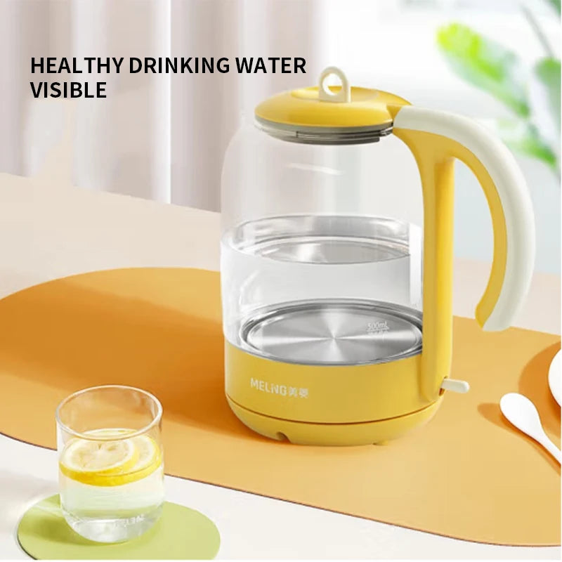 2025 New Meiling Household and Commercial Electric Kettle Chinese Style Small Fresh Glass Anti dry Burn Protection