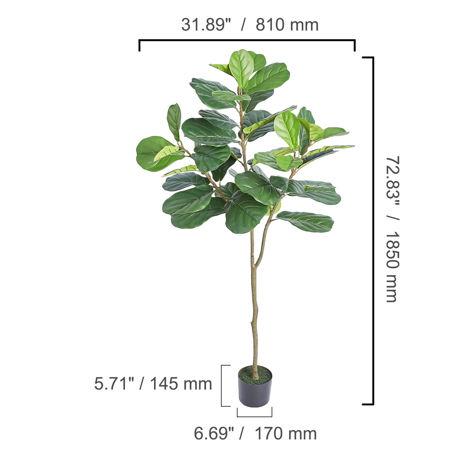 SucceBuy Artificial Olive Tree 4/5/6FT Tall Faux Plant Secure PE Material Anti-Tip Tilt Protection Low-Maintenance Tree