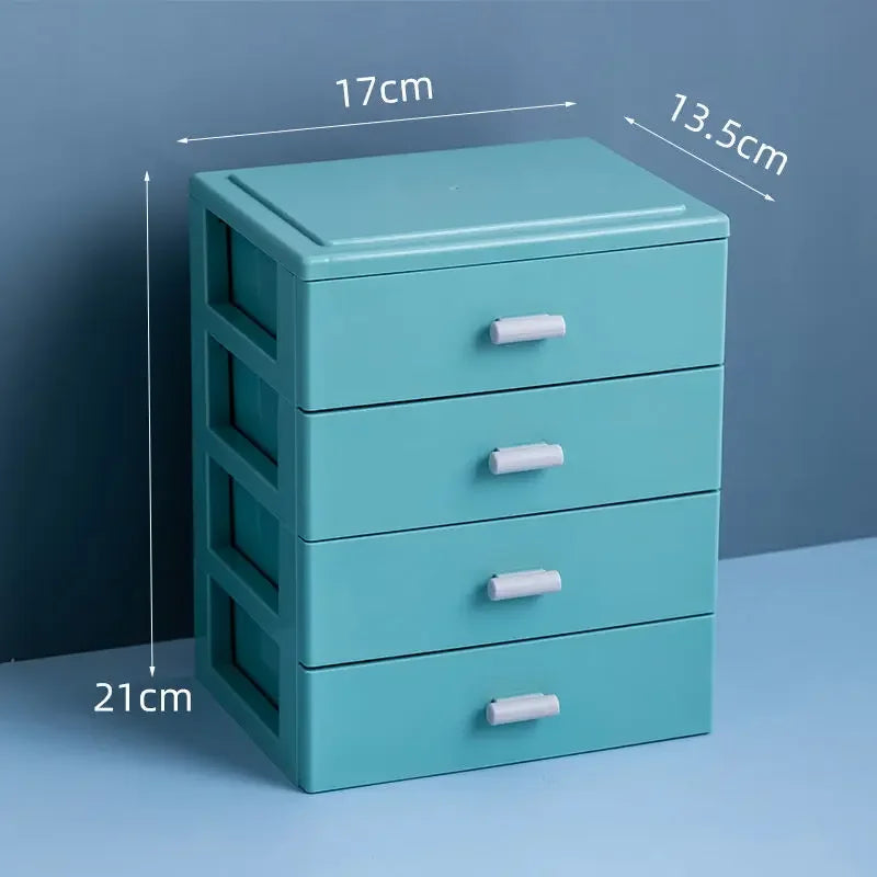 2/3/4 Layers Desktop Organizer Drawer Makeup Storage Box Jewelry Container Large Capacity Mask Office Storage Medicine