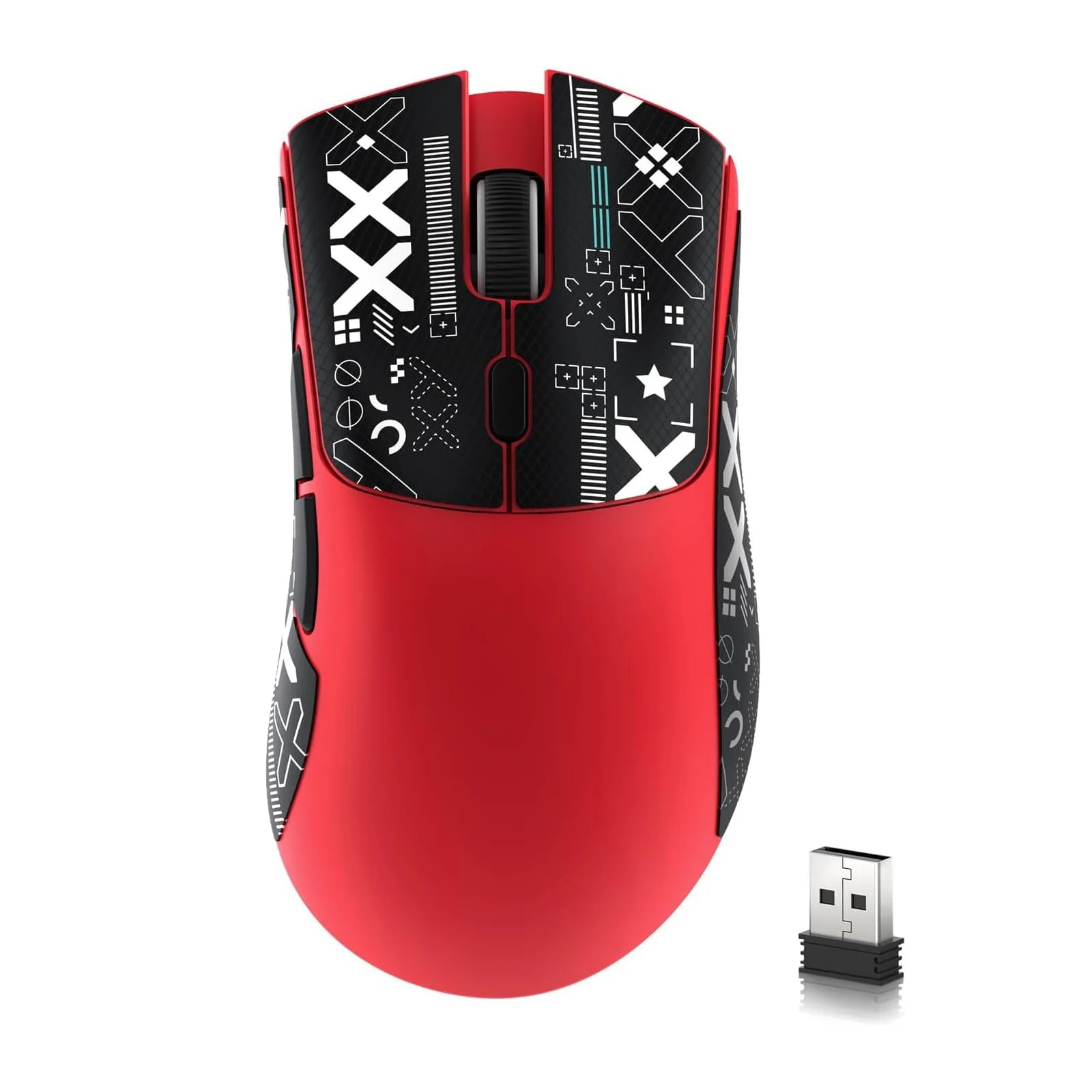 R1 Wireless Gaming Mouse,Tri-Mode Connection (2.4G/Wired/BT5.2),55g Lightweight Design,18K DPI Optical Sensor,HUYU 20