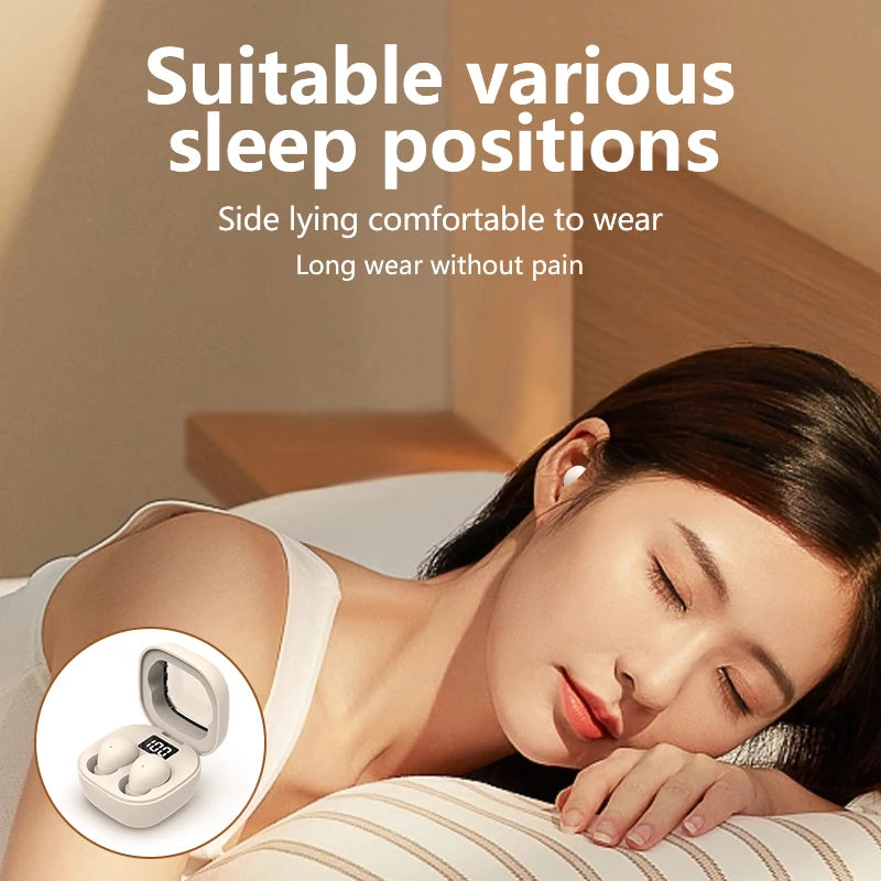 SK Small Headphones Wireless Bluetooth Headset Sport Sleeping Invisible Comfortable To Wear Bass Earbuds Earphone