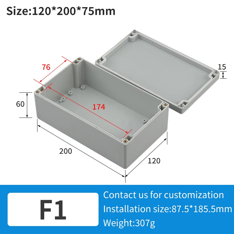 F Series Plastic ABS Junction Box Screw Cable Custom Waterproof Junction Box Ip65 Outdoor Electrical Junction Box
