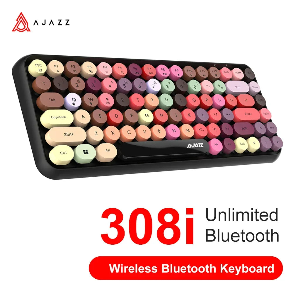 ajazz-308i-wireless-keyboard-84-keys-round-keycap-bluetooth-keyboard-portable-2-4ghz-numeric-keypad-for-tablet-laptop-android
