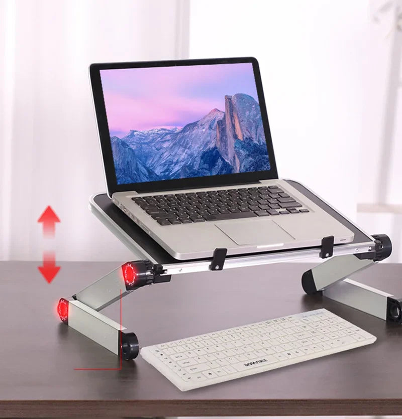 Portable Folding Holder Aluminum Alloy Laptop Stand Desk Bed Table Stand Notebook Computer Anti-Skid Bracket for 11-17