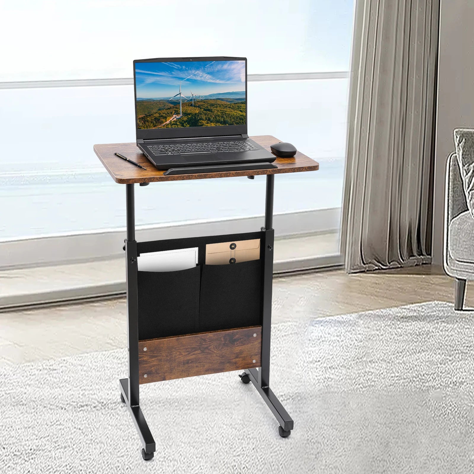 rolling-computer-standing-desk-portable-laptop-desk-16-x-24-with-storage-bag-adjustable-height-computer-stand