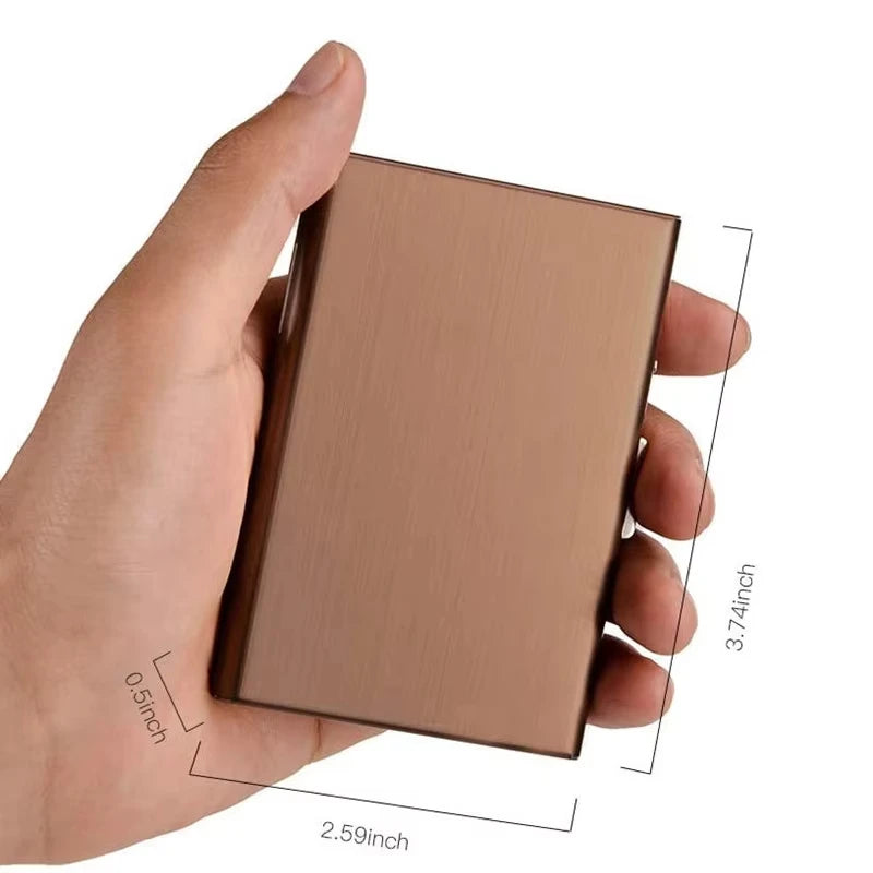 1pc Card Holder Men RFID Blocking Aluminum Metal Slim Wallet Money Bag Anti-scan Credit Card Holder Thin Case Small