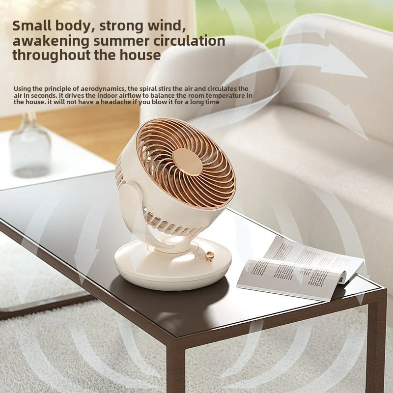 6’’ Desk Fan Portable USB Table Fan 3 Speed Settings 300° Tilt & 120° Oscillation Quiet Air Circulator for Home Office