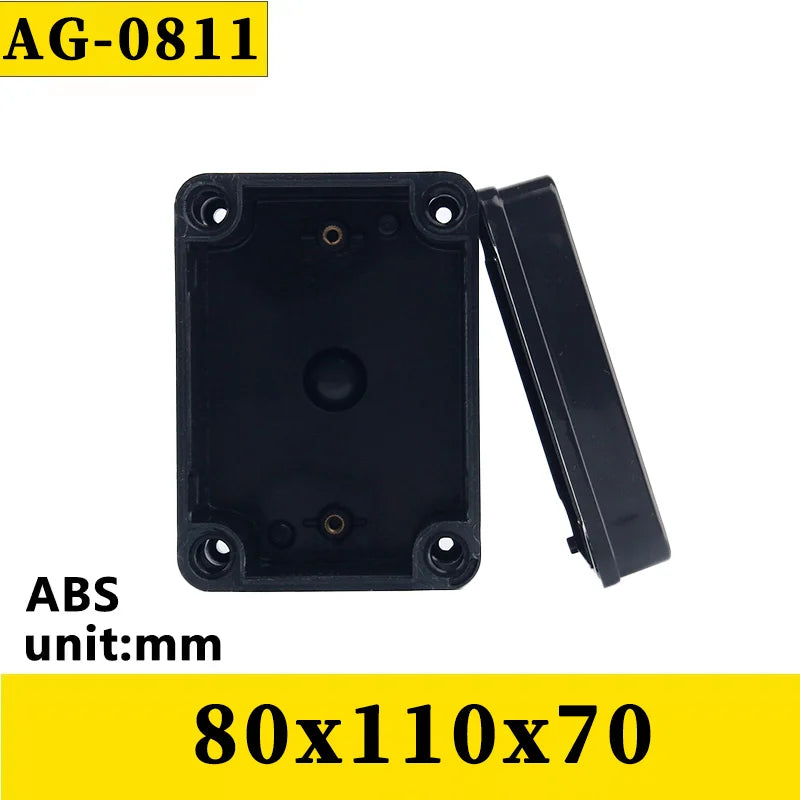 ABS Waterproof Box Electronic Safe Case Plastic Boxes Black Wire Junction Box Plastic Organizer IP67 Waterproof