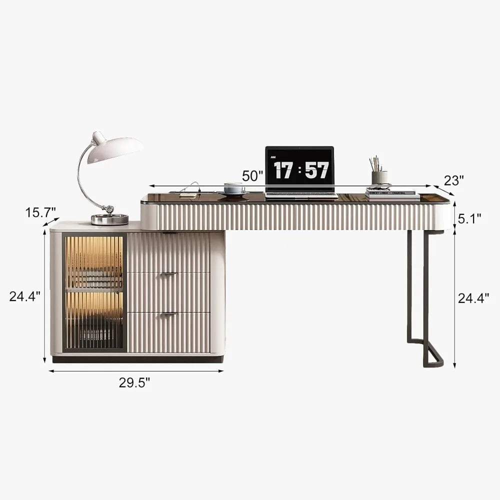 Office Desk Very Easy to Assemble Computer Desk Home Telescopic Writing Desk Modern Computer Desk with Retractable