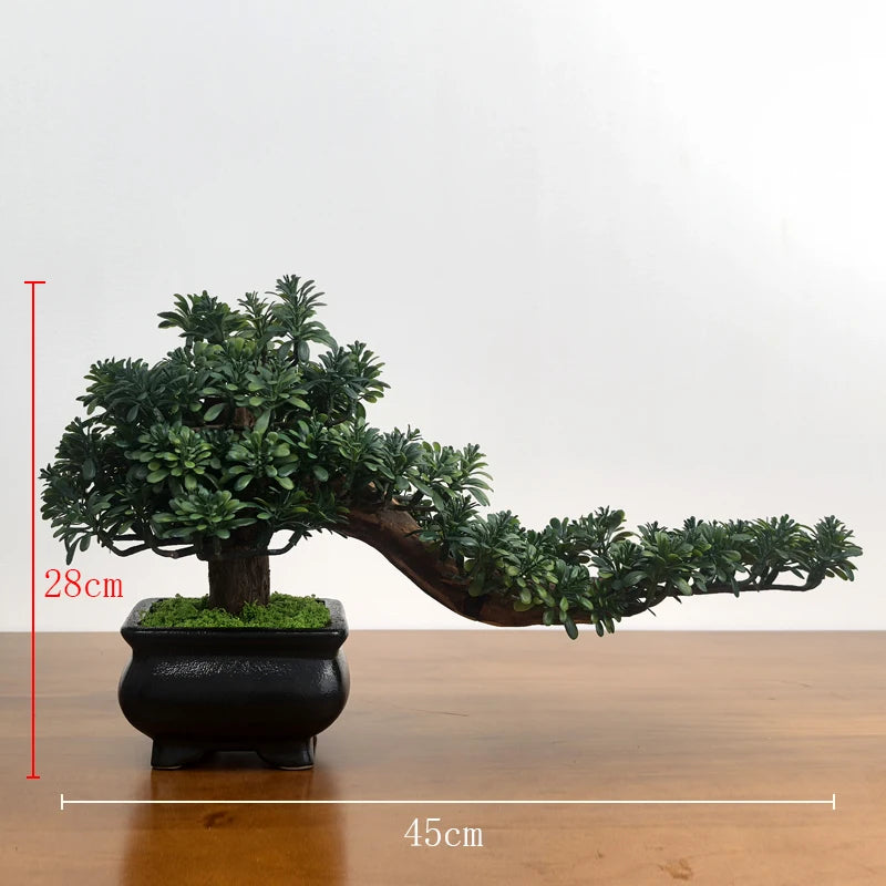 Simulation fake tree bonsai home living room Chinese sand table hotel porch landscaping decoration green plant
