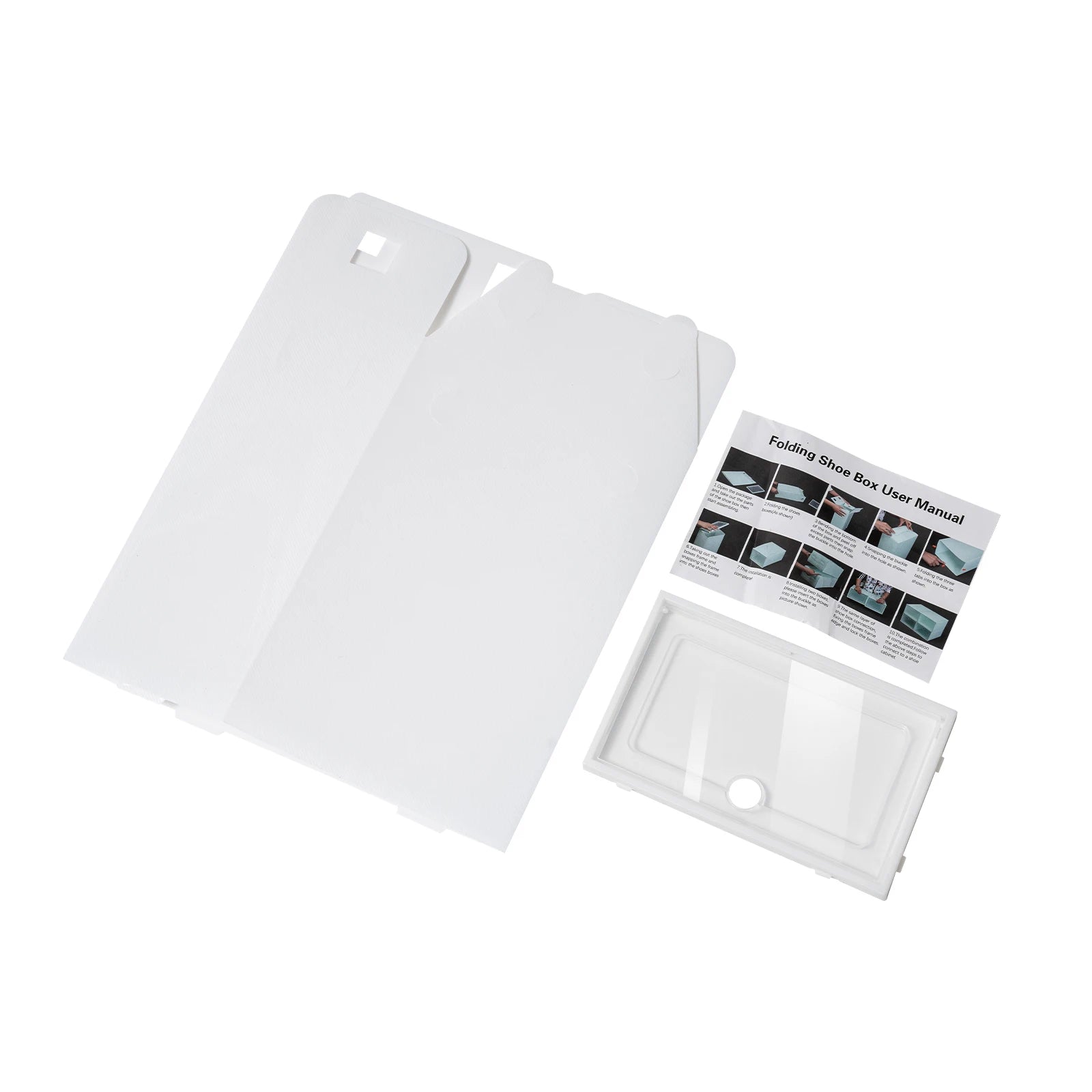 24 pcs Thick Transparent Shoe Box Simple Plastic Drawer Style Stackable Box Dustproof Free Combination Rack - United