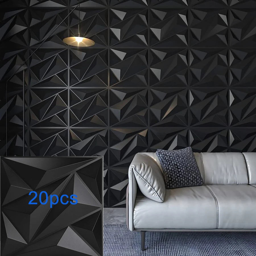 12pcs/20pcs 3D textured wall panels for indoor wall decoration,suitable for living room hall bedroom hotel