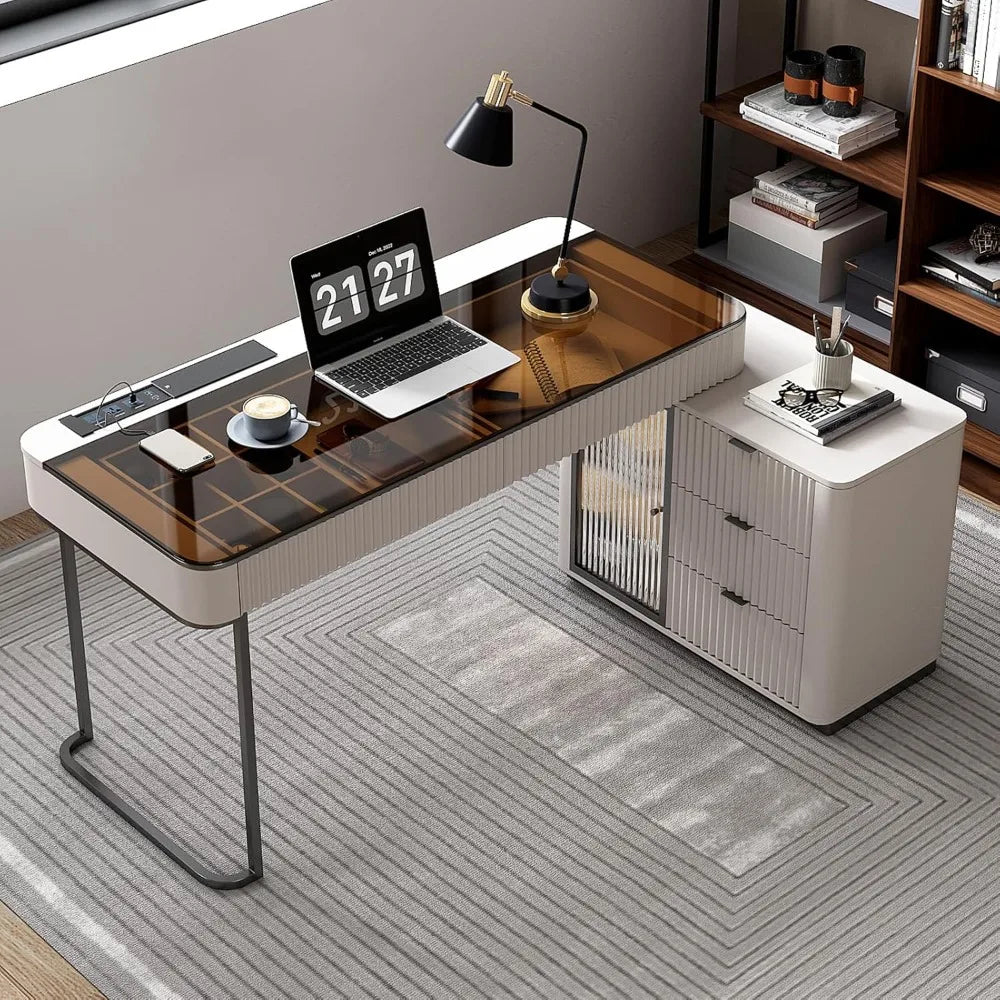 Office Desk Very Easy to Assemble Computer Desk Home Telescopic Writing Desk Modern Computer Desk with Retractable