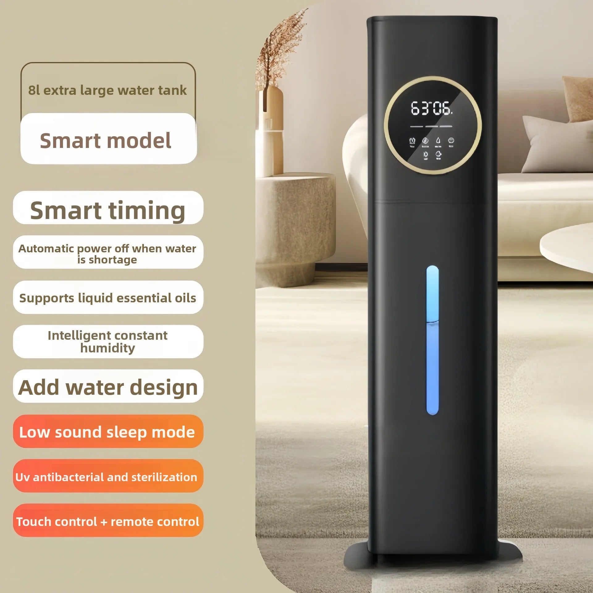 Humidifiers for Bedroom Humidifier large room with Essential Oil Diffuser Top Fill Whole House Cool Mist Humidifiers