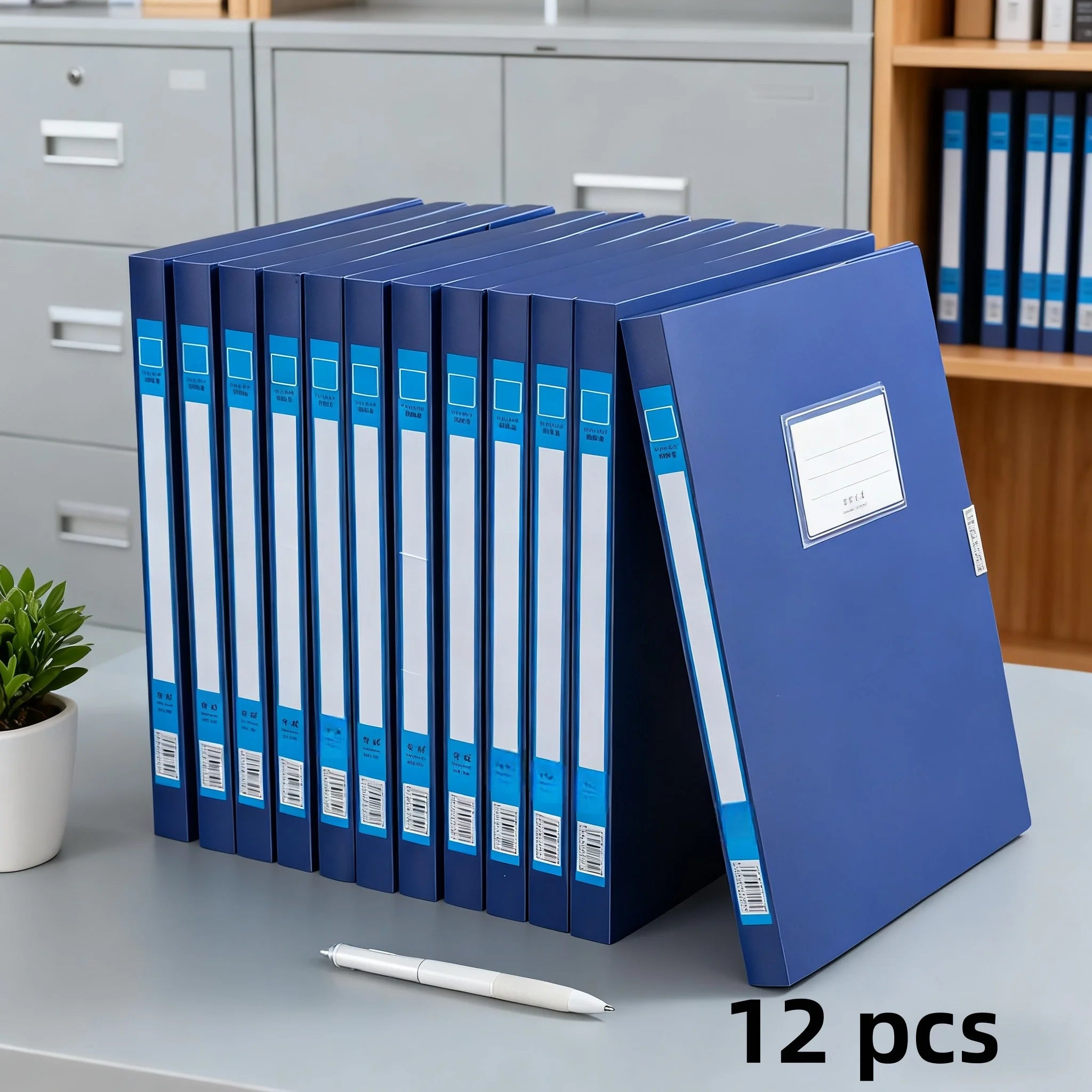 A4 File Folder File Box with Adhesive Closure Thickened Plastic Document Box Storage Bag Office Supplies A4 Organizer