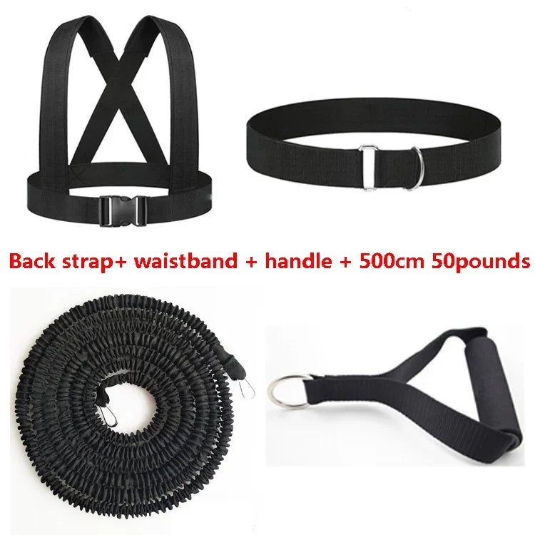 Running Sprint Dash Track and Field Pull Rope Resistance Bands for Football Basketball Powerful Strength Explosive