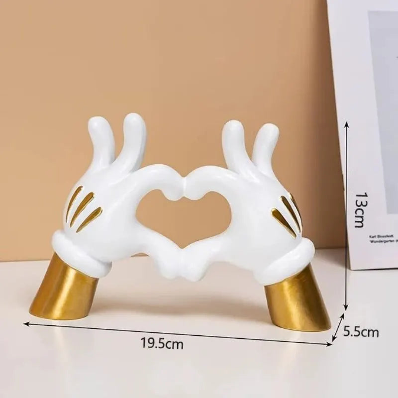Aesthetic Hand Figurines Worship Money Creative Resin Sculpture Art Hand Statue Luxury Livingroom Decoration Desk