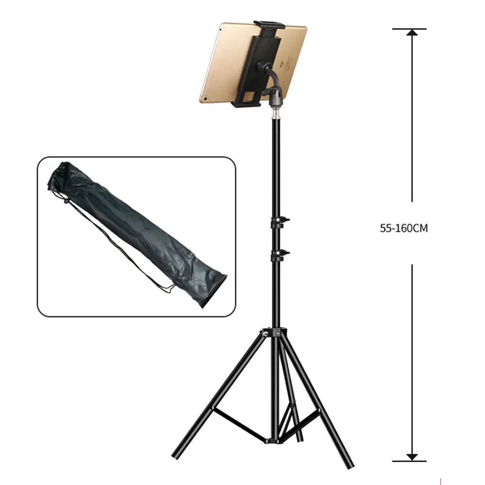 Adjustable Tripod Floor Tablet Stand Holder Mount for 4-14 Inch Smartphones Lazy Bracket Support for iPad Pro Air