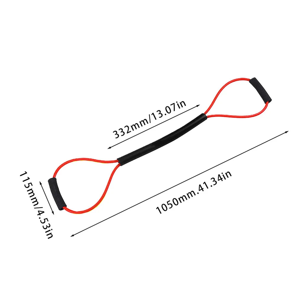 Boxing Resistance Band with Handles Exercise Training Expander Figure 8 Yoga Gym Fitness Pulling Rope for Arm Strength
