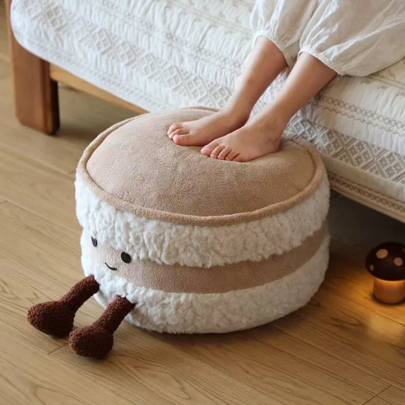 Bread footstool cute seat pier living room sofa footstool tatami futon removable washing shoe stool decorative stool