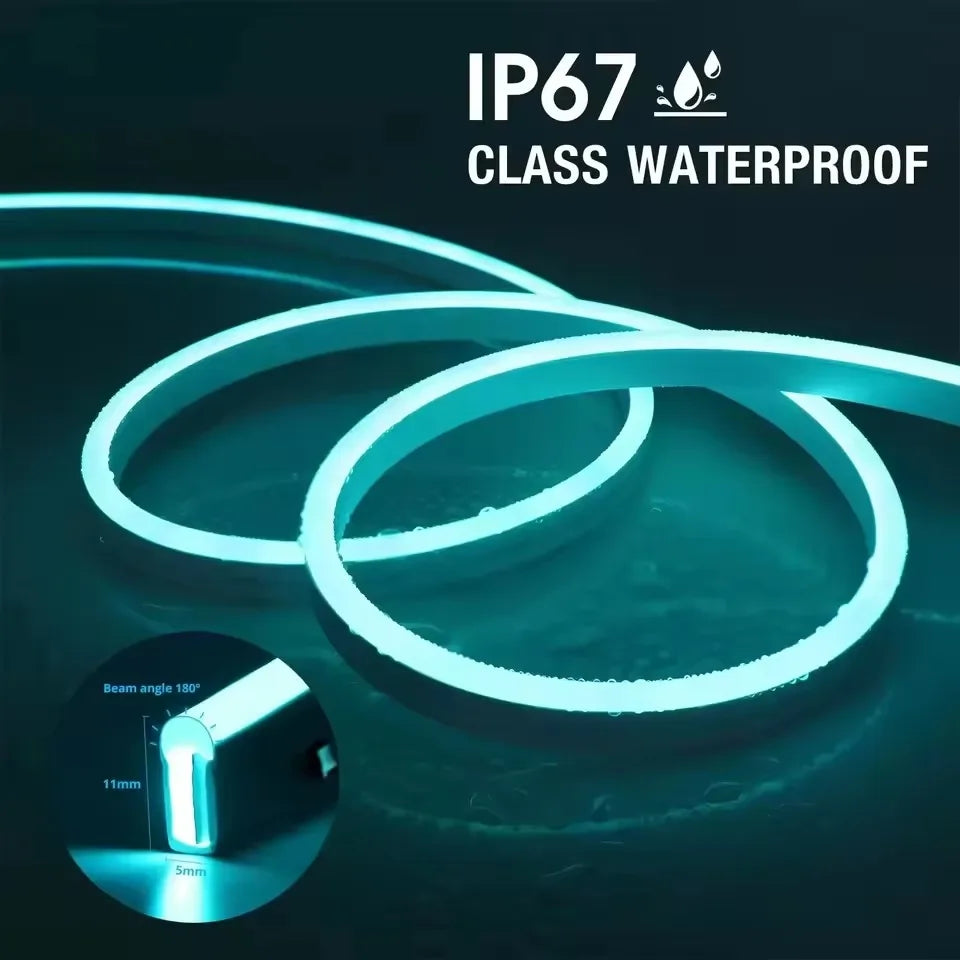 RGB Neon Strip Light USB Neon Rope Tuya WiFi Bluetooth Music Sync Waterproof DIY Flexible Ribbon for Room Decor