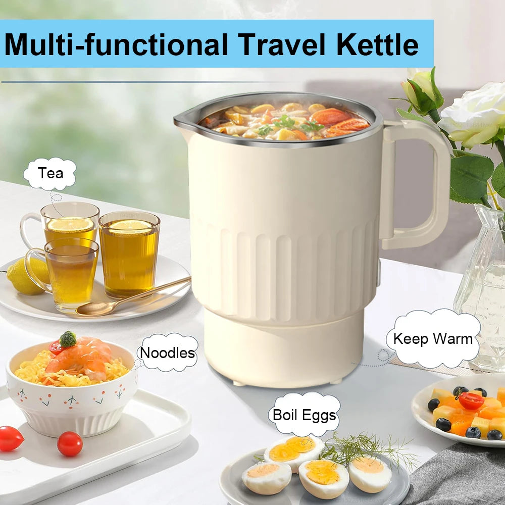 Mini Folding Electric Kettle 1000ML Portable Water Heater Travel Electric Kettle Collapsible Home Kettle Electric