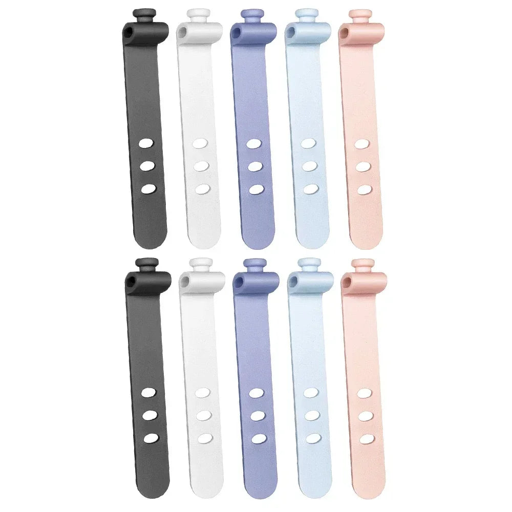 Phone Cable Organizer Earphone Clip Charger Cord Management 3 Hole Line Storge Holder Clips Data Line Bobbin Winder