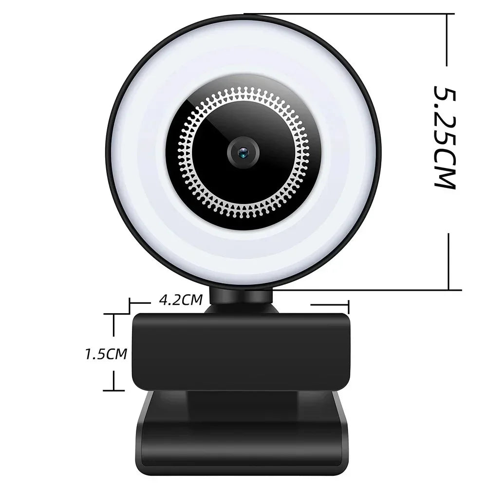 4K 2K 1080P Webcam Light Control Full HD 8MP Webcam PC Laptop Auto Focus Live Streaming Flexible with Microphone Live