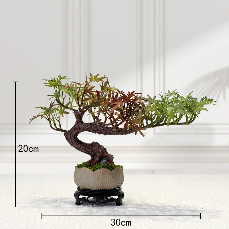 Simulation fake tree bonsai home living room Chinese sand table hotel porch landscaping decoration green plant