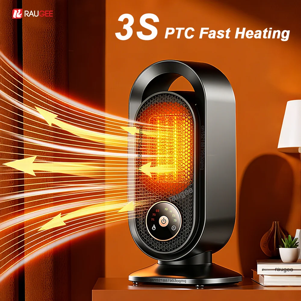 Hot Air Blower Portable Fan Heater PTC Fast Heating Electric Heater 1000W Winter Small Desktop Heater Warmer Fan