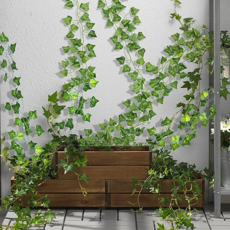 Artificial Green Ivy Leaf Rattan Creeper Leaves Vine Hanging Garland DIY Fake Flowers Plants for Garden Wedding Party