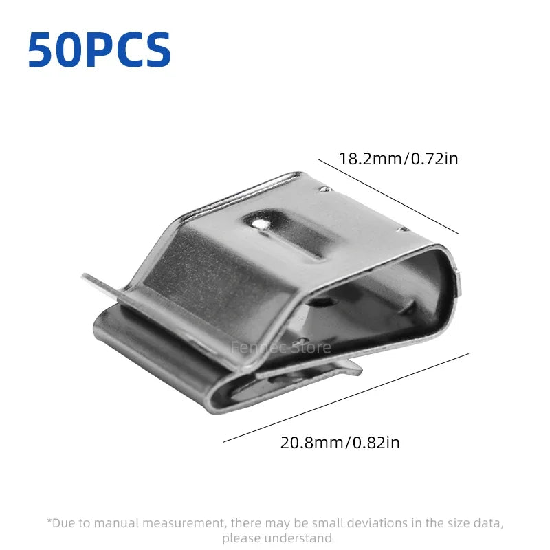 Solar Panel Cable Clips Stainless Steel PV Wire Clip Fixing Clamps 40/50/70/100PCS for PV Module Wire Accommodates 2