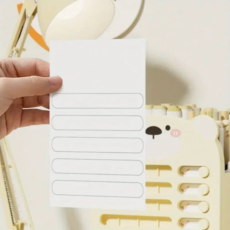 Multi-FunctionalPortable Desktop Organizer With Task List & Storage Pen Holder Office Accessories Desk Stationery Box