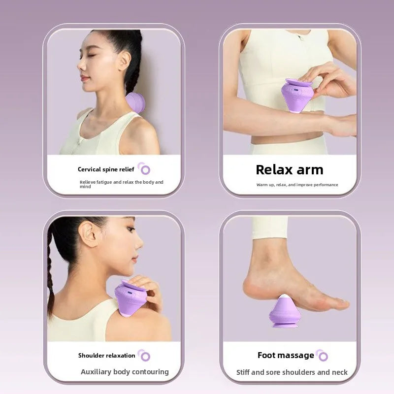 Electric Adsorption Fascia Ball Foot Massage Ball Massage Gun Back Massager Neck Massage Fitness Face Masseter