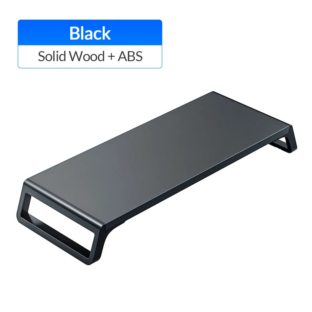 ORICO Aluminum Monitor Stand Riser Wood Computer Universal Desktop Holder Bracket Organizer for PC Laptop MacBook Home