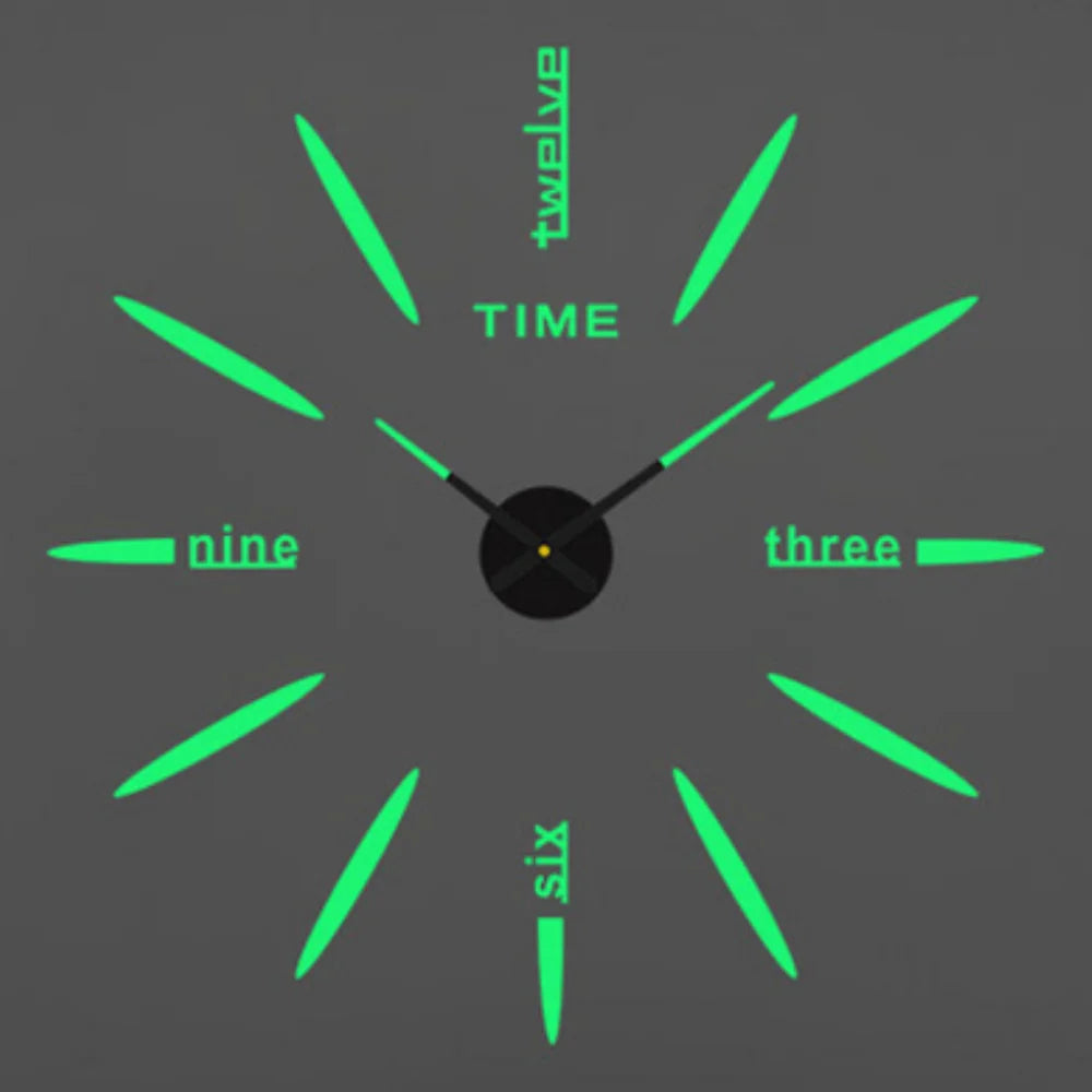 2025 Modern Design Large Wall Clock 3D DIY Quartz Clocks Fashion Watches Acrylic Mirror Stickers Living Room Home Decor