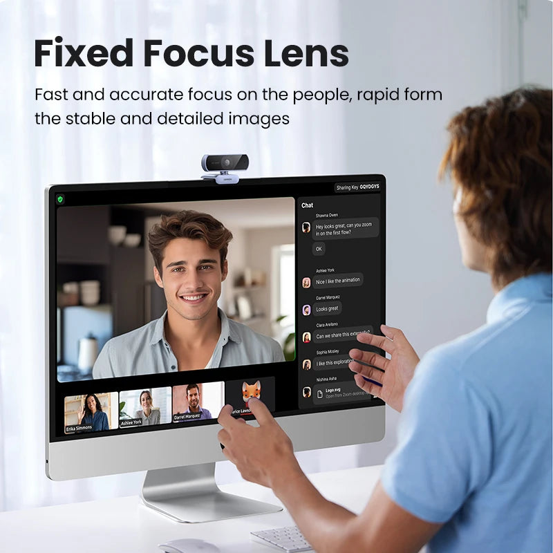 UGREEN USB Webcam 1080P HD Mini Webcam For Laptop Computer Web Camera Dual Microphones for Youtube Zoom Video Calling