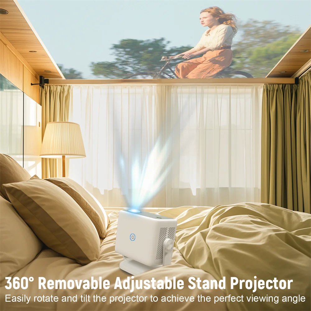 Velec Netflix Certification Projector Android 13 4K Native 1080P 650ANSI With Auto Focus Wifi6 BT5.2 360° Home Outdoor