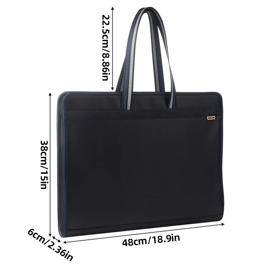 CT Nuclear Magnetic Pack Oxford Cloth A3 File Folder Students Test Paper Clip 13Layers Portable Organ Bag Large