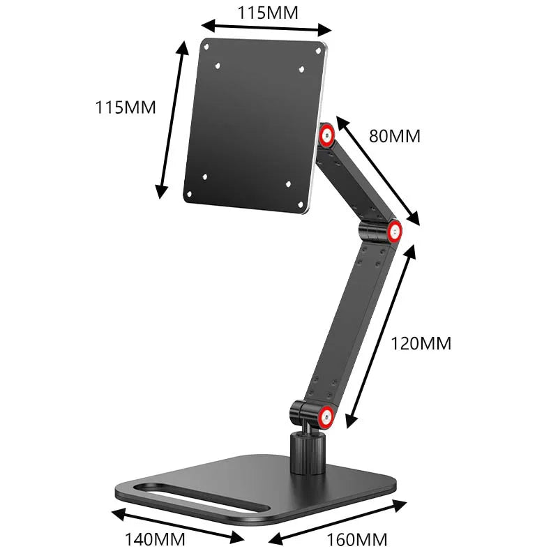 Metal Monitor Holder 100x100 75x75 VESA Mount Portable Stand Adjustable Desk Bracket for 14 to 24 inch Monitors