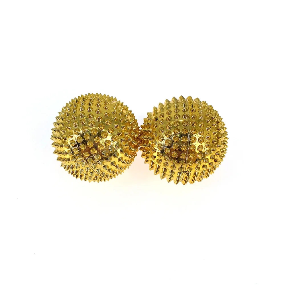 1Pair Yoga Fitness Ball Magnetic Therapy Massager Magnet Hand Acupuncture Ball Acupoint Needle Massage Men Women