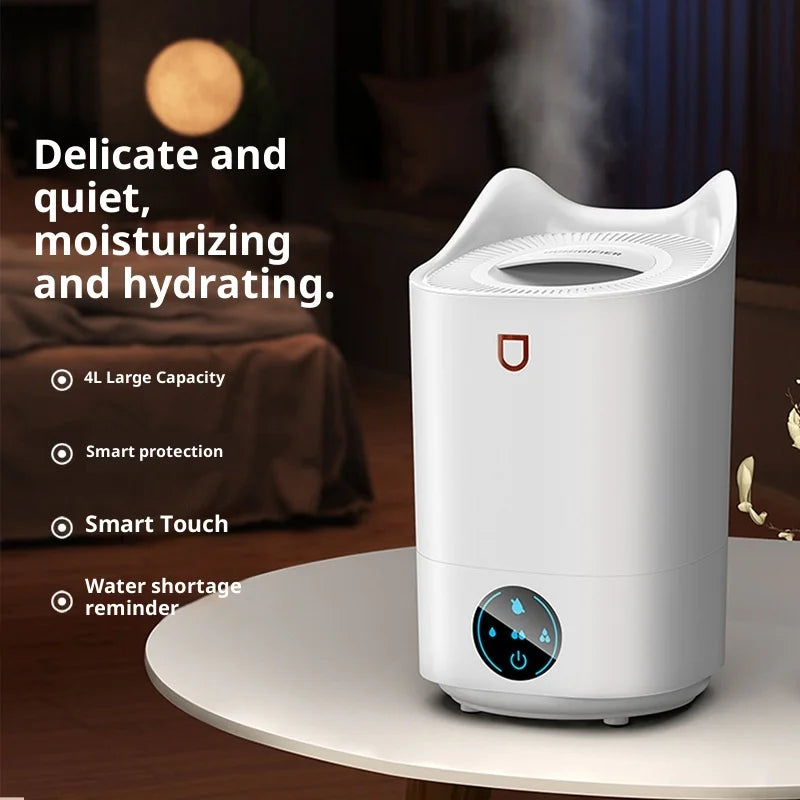 4L UV-C Humidifier Large Capacity Top Fill Ultra Quiet Operation with Adjustable Fine Mist Auto Shut-Off for Bedroom