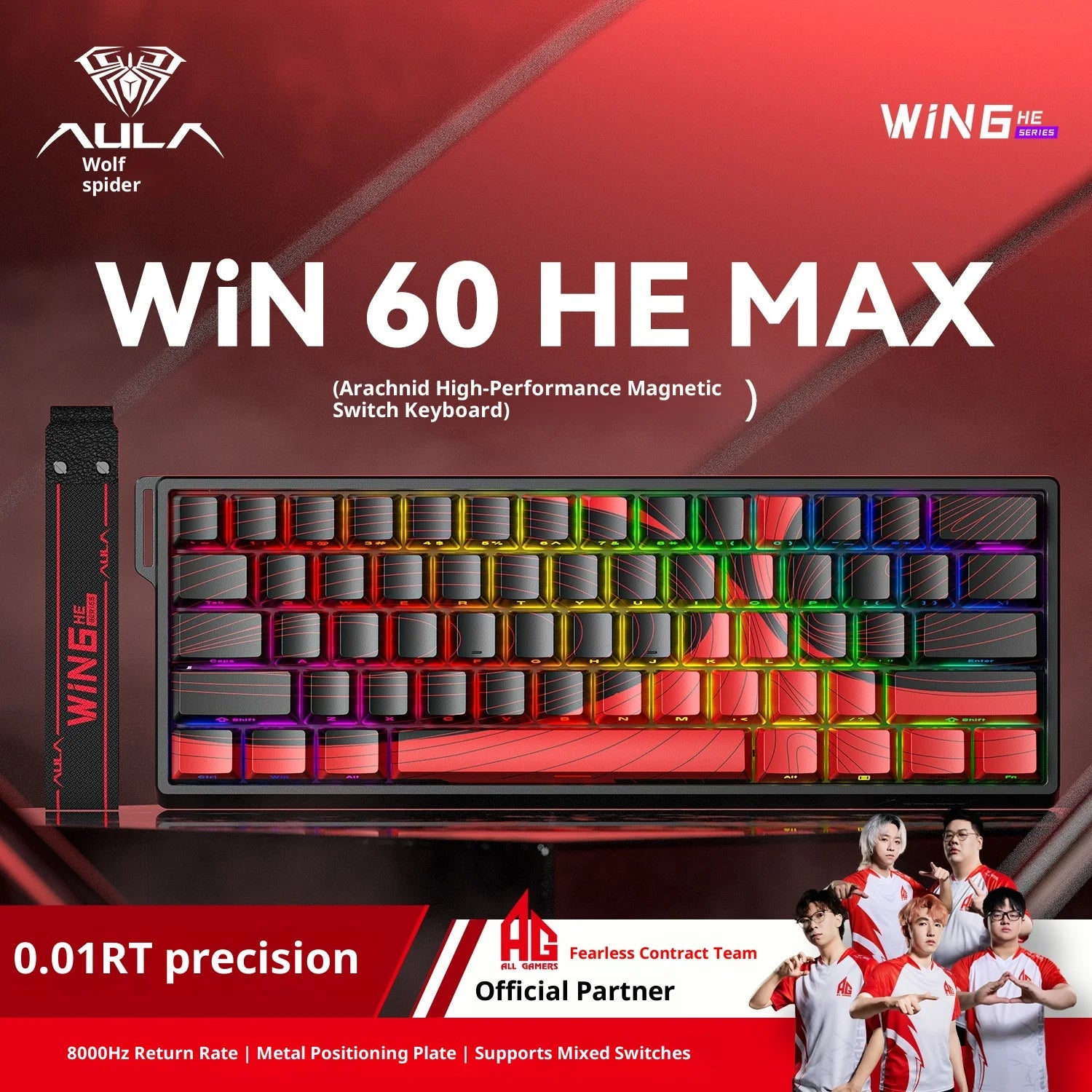 New Tarantula Win60he Magnetic Axis Mechanical Keyboard Esports Game Fps Fearless Contract Cs Special Guest Wired