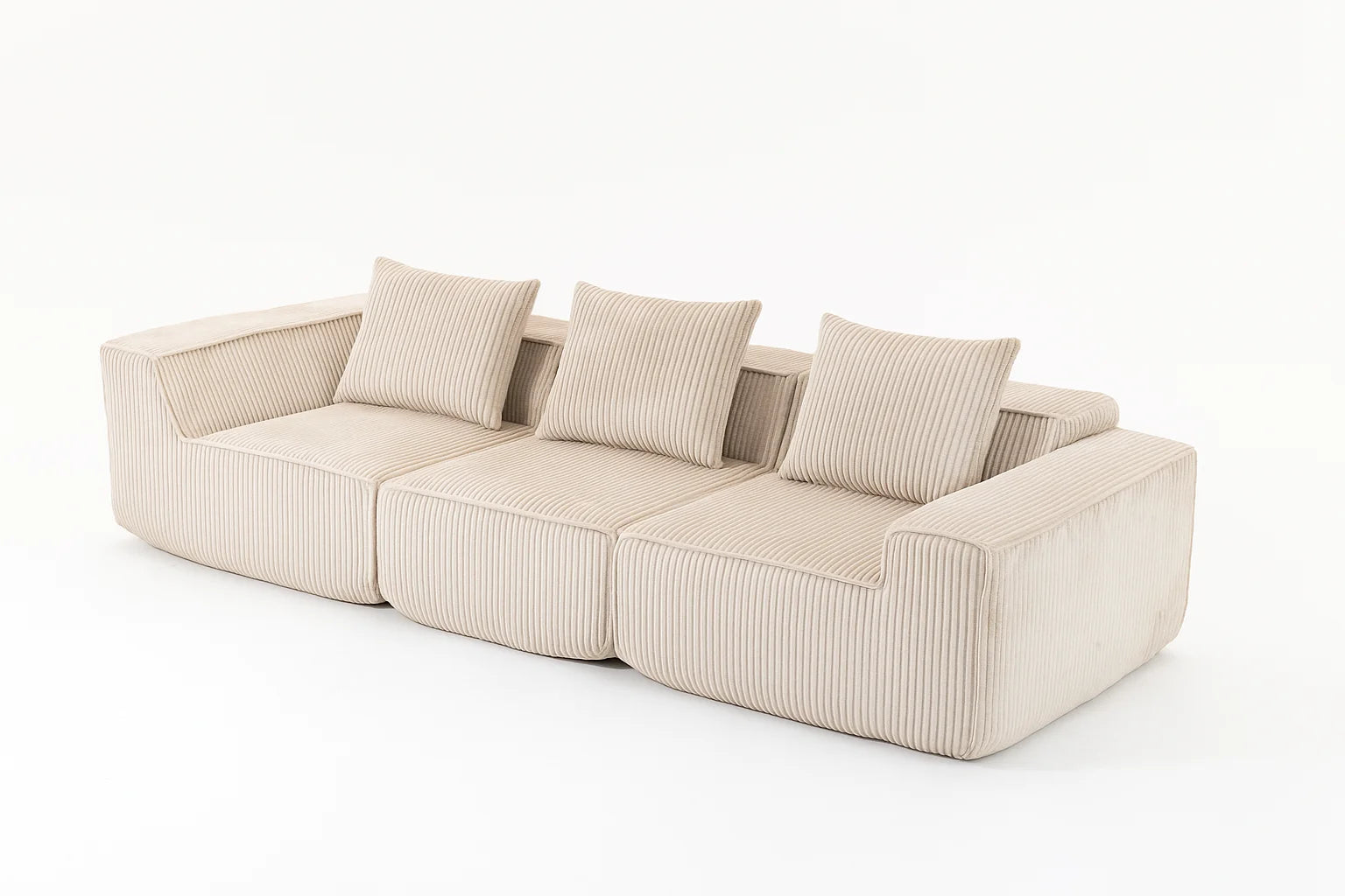 Sectional boneless Couch with L-Shape Chaise,Modern Modular sleeper Sofa with Deep Seat Upholstered Couches for Room